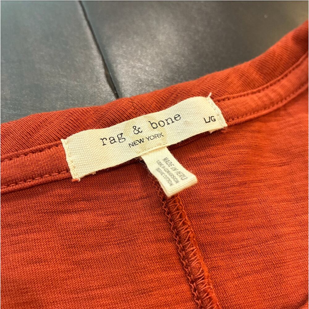 Rag & Bone Crewneck The Sub Tee Short Sleeve Rust… - image 2